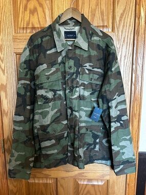 Lucky Brand Denim Camouflage Field Jacket - Green Camo